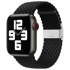 Curea Apple Watch 42 / 44 / 45 / 46  Techsuit W032, nailon, negru – imagine 1