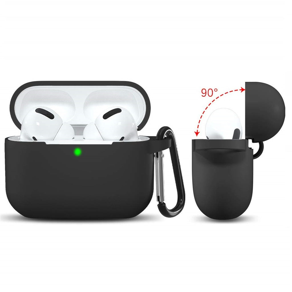 Husă silicon AirPods Pro 1 / 2, ultra-subțire, negru – Techsuit – imagine 3