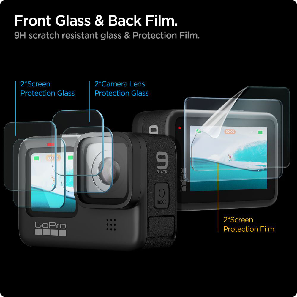Set protecții Spigen Glas.tR Slim pentru GoPro HERO9 / HERO10 / HERO11 / HERO12 – imagine 2