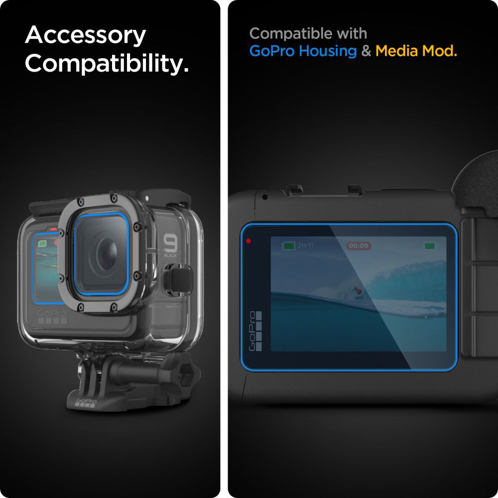 Set protecții Spigen Glas.tR Slim pentru GoPro HERO9 / HERO10 / HERO11 / HERO12 – imagine 3