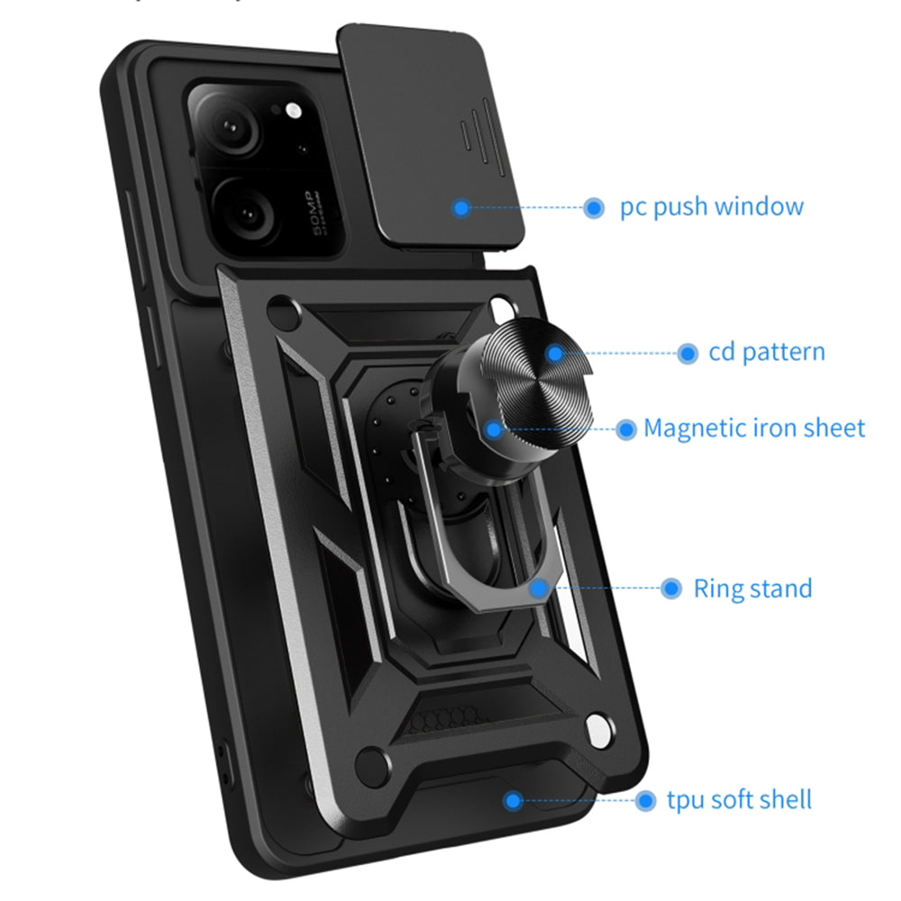 Husă Xiaomi 13T / 13T Pro Techsuit CamShield, negru – imagine 3