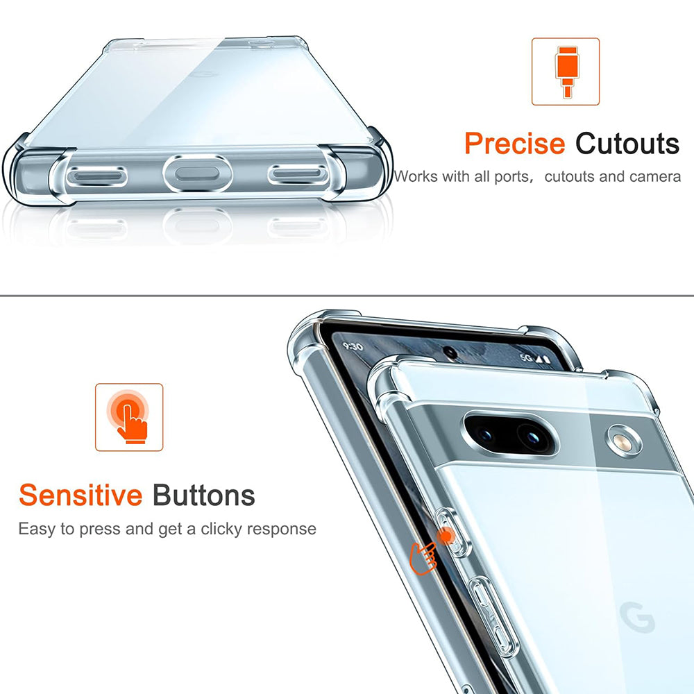 Husă Google Pixel 7a Techsuit Shockproof Clear Silicone – imagine 3