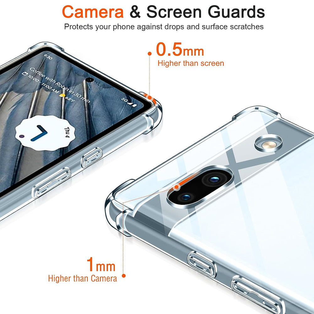 Husă Google Pixel 7a Techsuit Shockproof Clear Silicone – imagine 4