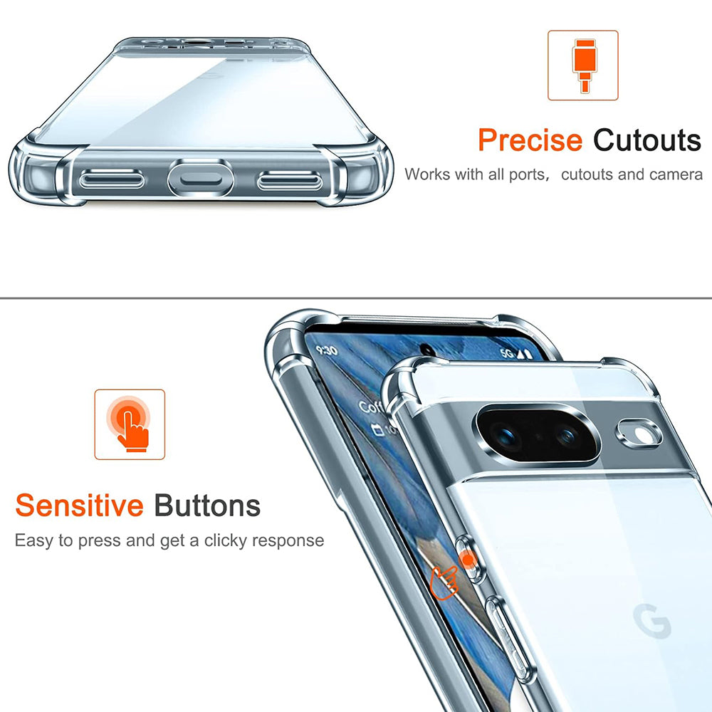 Husă Google Pixel 7 Techsuit Shockproof Clear Silicone – imagine 3