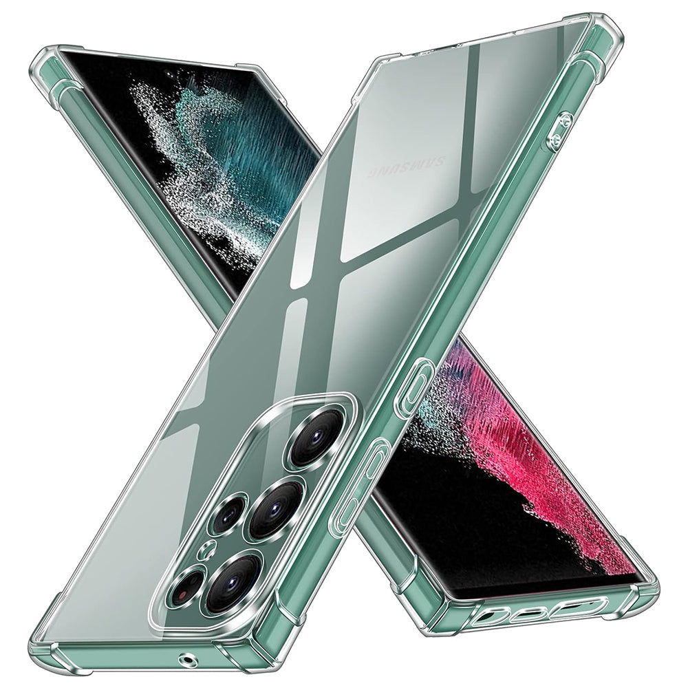 Husă transparentă Techsuit Shockproof Clear Silicone Galaxy S22 Ultra – Transparent – imagine 1
