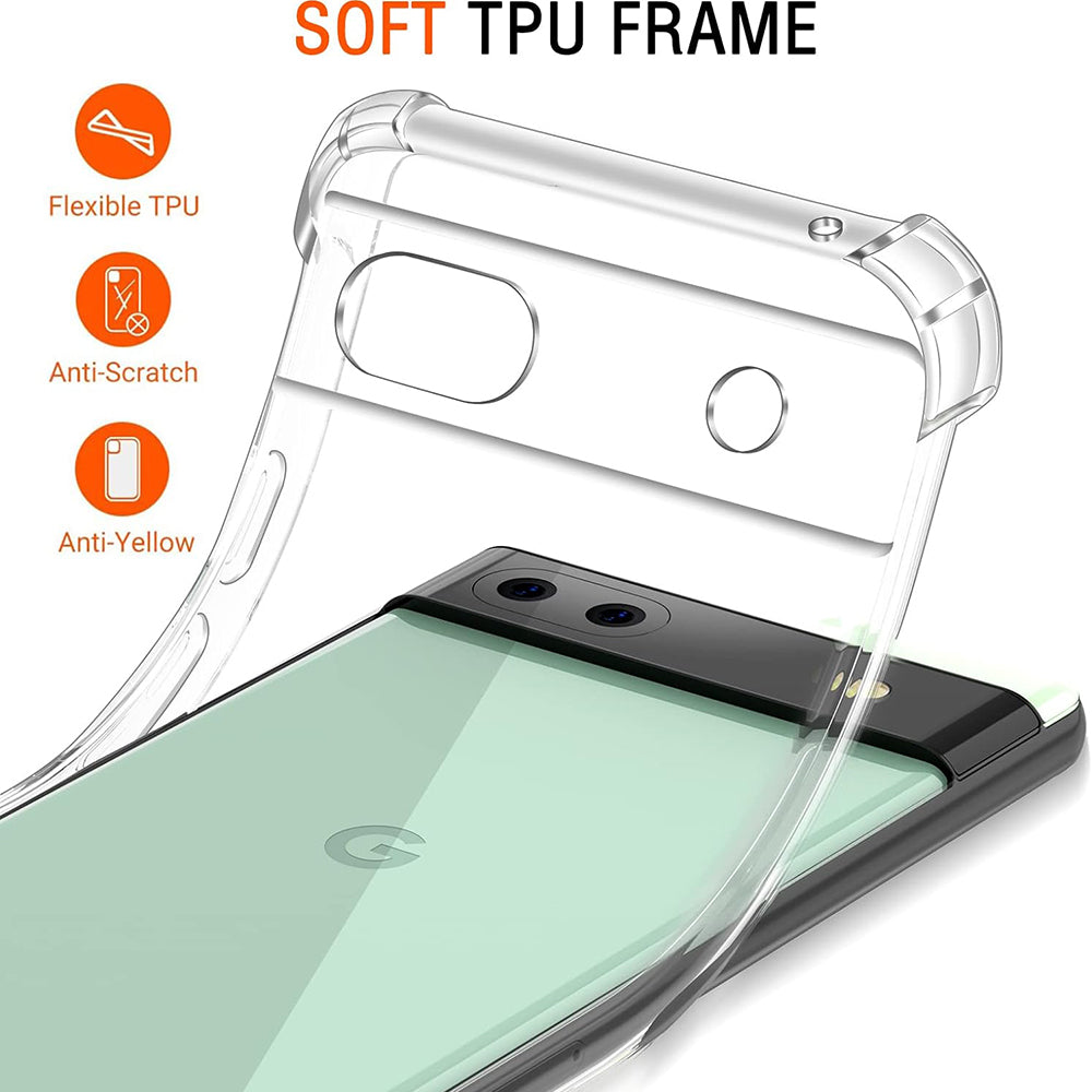 Husă Google Pixel 6a Techsuit Shockproof Clear Silicone – imagine 3