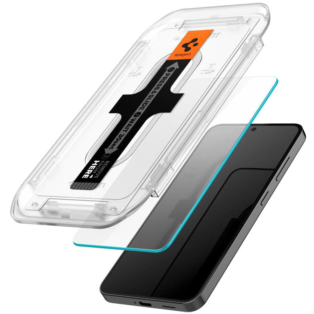 Folie de sticlă Spigen Glas.tR EZ Fit pentru Samsung Galaxy S24 / S25 – imagine 5