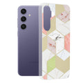 Husă Galaxy S24+ Techsuit Marble, mov (model hexagonal) – imagine 1