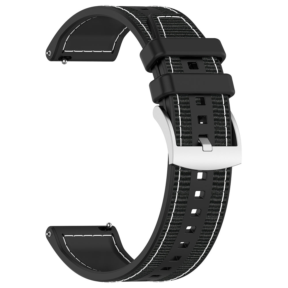 Curea Huawei Watch GT 2 (46 mm)/GT 2 Pro Techsuit W051, nailon, negru – imagine 1