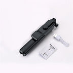 Selfie stick cu trepied și lumină, 67 cm, negru – Techsuit S03-S – imagine 2