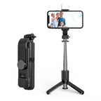 Selfie stick cu trepied și lumină, 75 cm, negru – Techsuit L11s – imagine 1