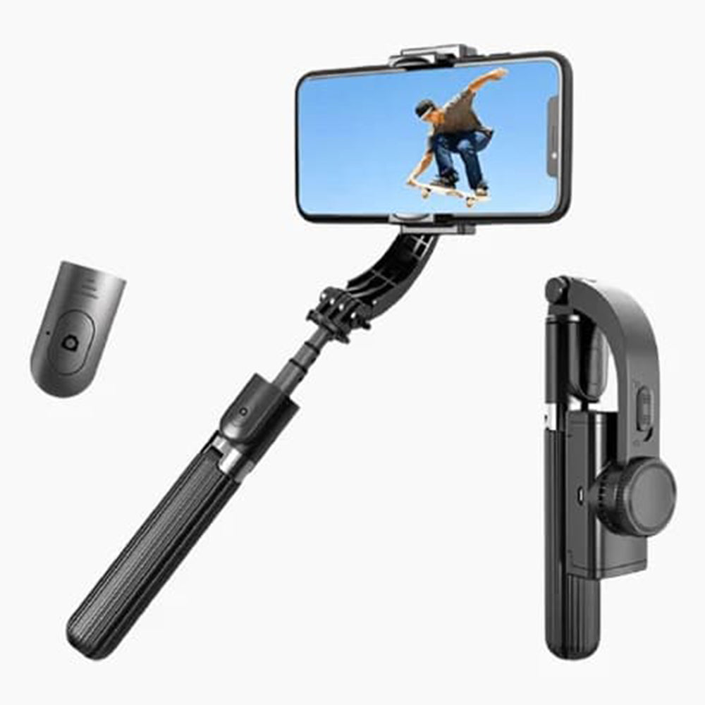 Selfie stick cu trepied și gimbal, 86 cm, negru – Techsuit L08 – imagine 3