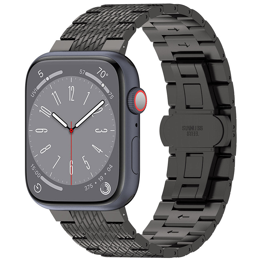 Curea Apple Watch 38 / 40 / 41  Techsuit W052, oțel inoxidabil, negru – imagine 2