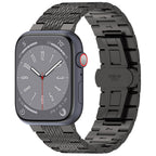 Curea Apple Watch 38 / 40 / 41  Techsuit W052, oțel inoxidabil, negru – imagine 2