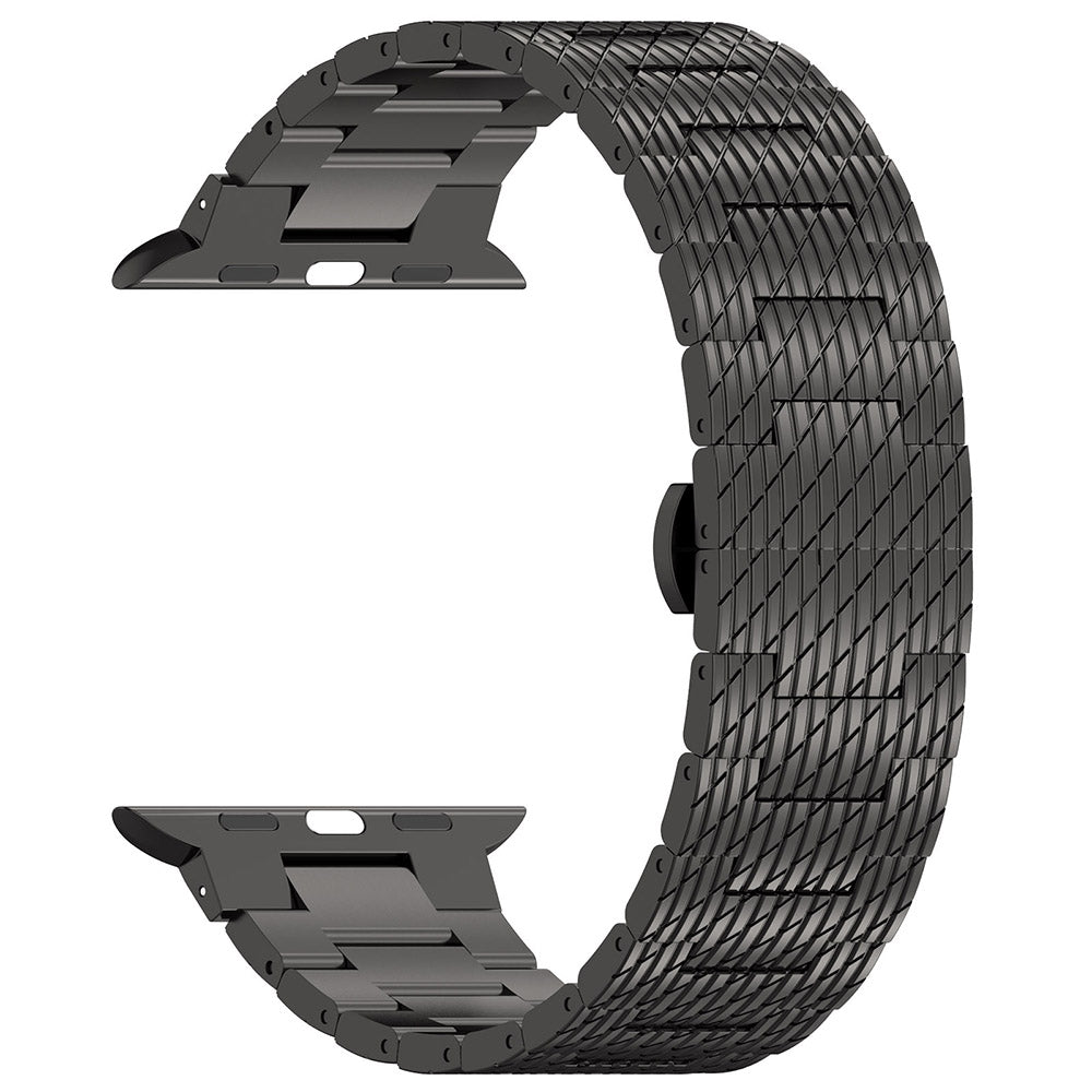 Curea Apple Watch 38 / 40 / 41  Techsuit W052, oțel inoxidabil, negru – imagine 1