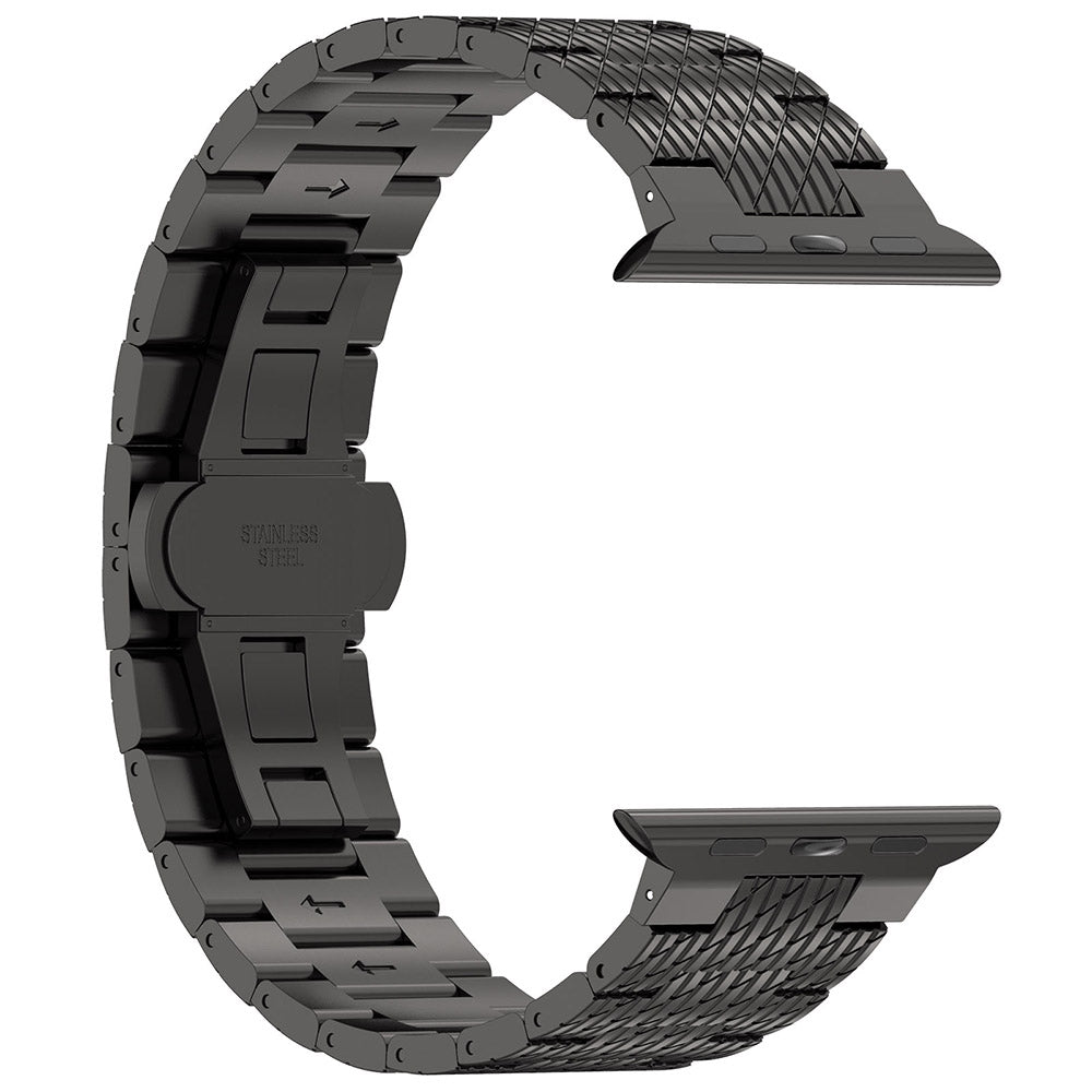 Curea Apple Watch 38 / 40 / 41  Techsuit W052, oțel inoxidabil, negru – imagine 4