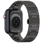 Curea Apple Watch 38 / 40 / 41  Techsuit W052, oțel inoxidabil, negru – imagine 3