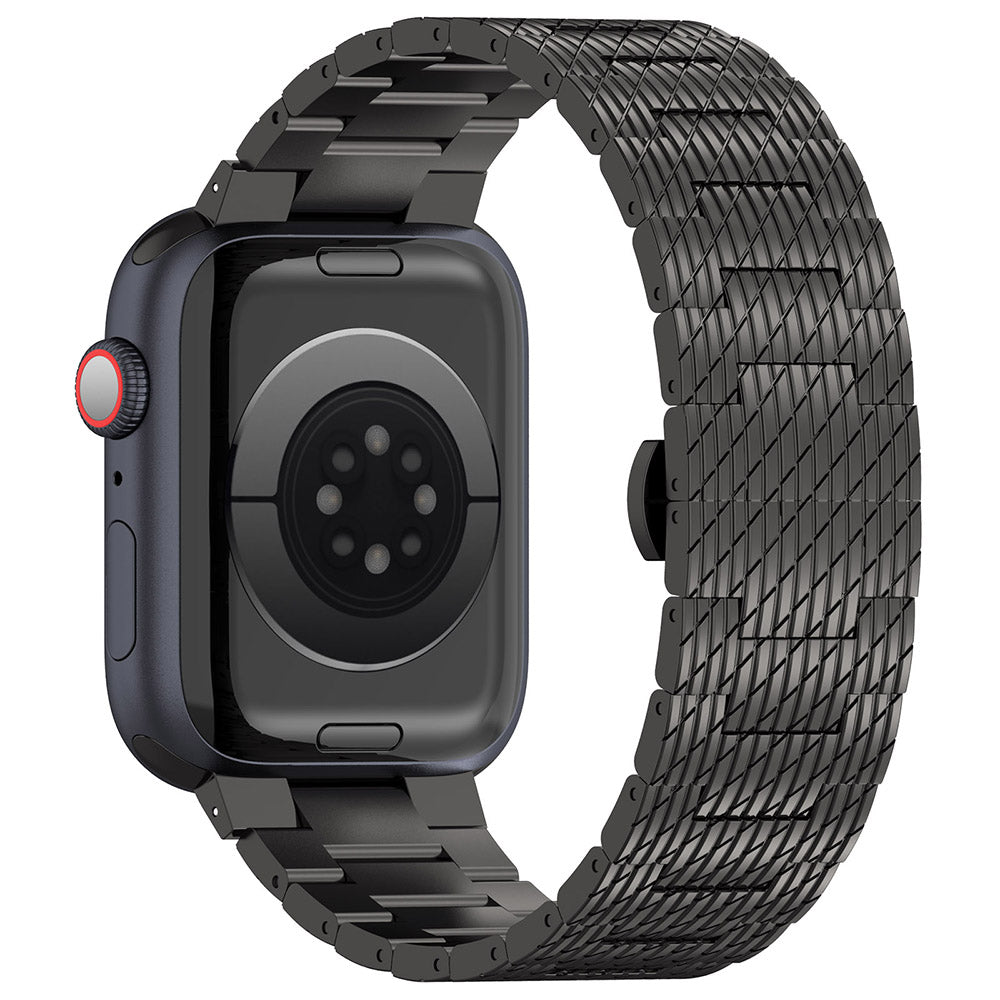 Curea Apple Watch 38 / 40 / 41  Techsuit W052, oțel inoxidabil, negru – imagine 3