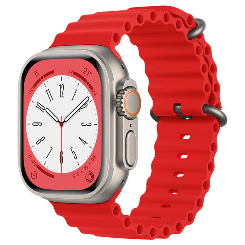 Curea Apple Watch 38 / 40 / 41 / 42 mm Techsuit W038, silicon, roșu – imagine 1