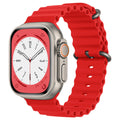 Curea Apple Watch 38 / 40 / 41 / 42 mm Techsuit W038, silicon, roșu – imagine 1