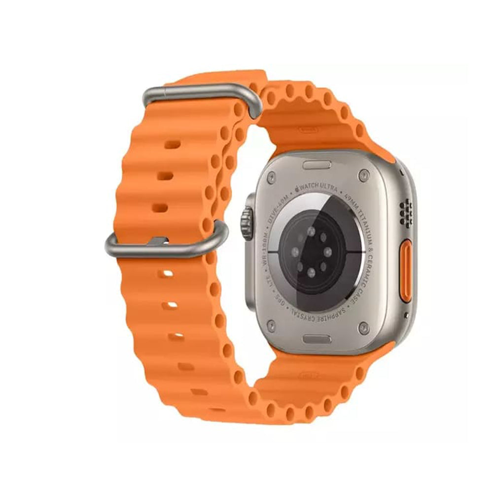 Curea Apple Watch 38 / 40 / 41  Techsuit W038, silicon, portocaliu – imagine 2
