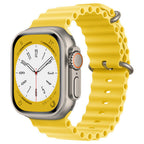 Curea Apple Watch 38 / 40 / 41 / 42 mm Techsuit W038, silicon, galben – imagine 1