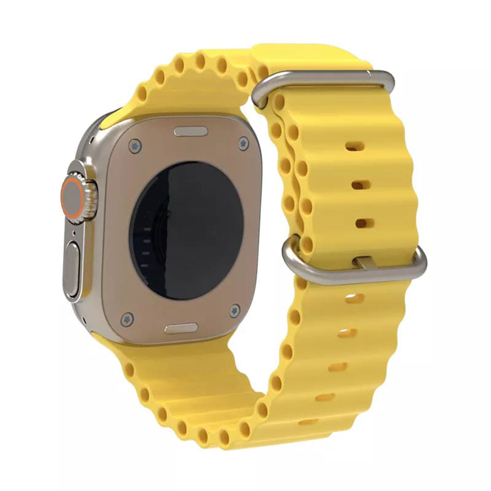 Curea Apple Watch 38 / 40 / 41 / 42 mm Techsuit W038, silicon, galben – imagine 2