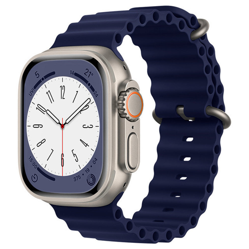 Curea Apple Watch 38 / 40  Techsuit W038, silicon, albastru închis – imagine 1