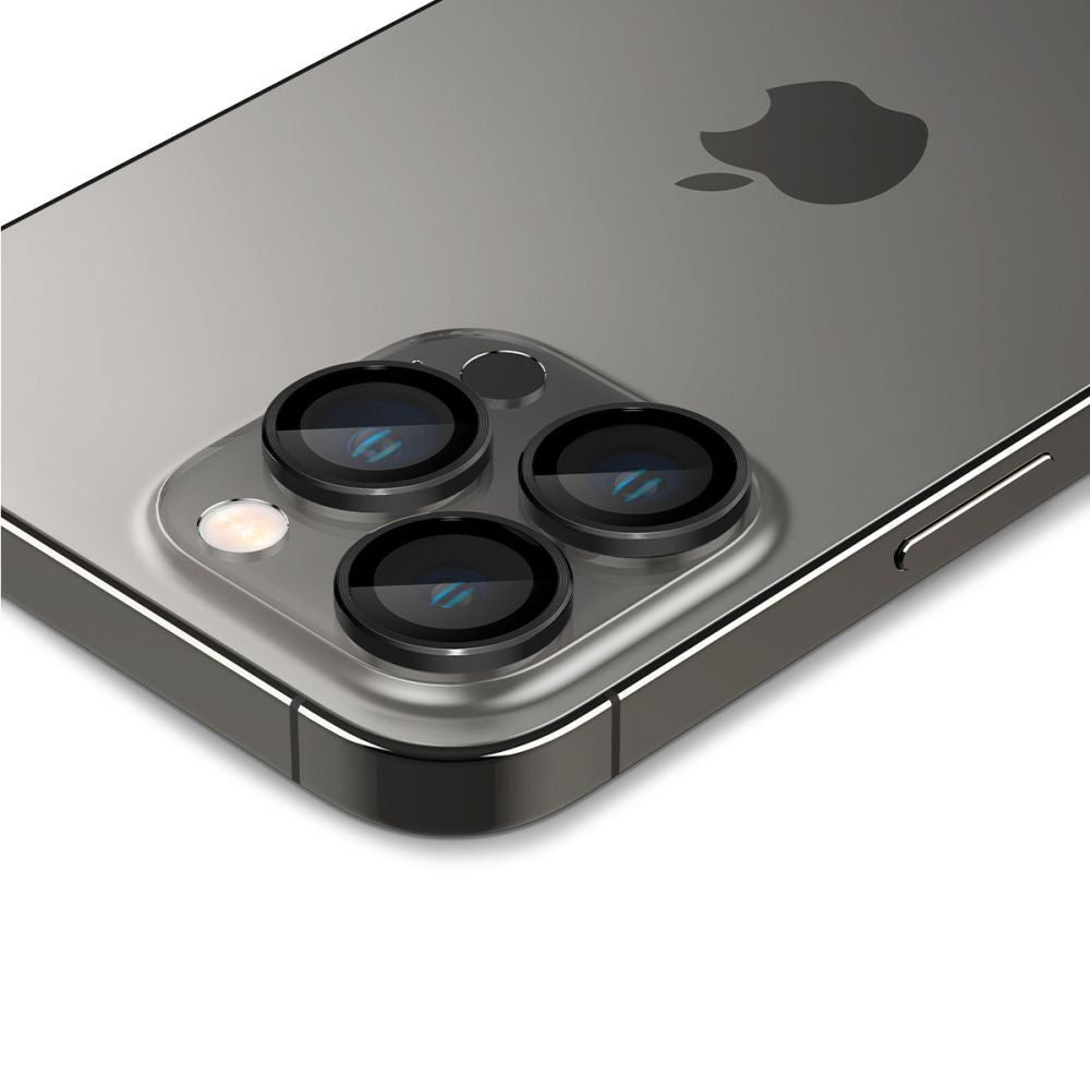 Protecție cameră Spigen Optik.tR EZ Fit Pro pentru iPhone 14 Pro / 15 Pro / 16 Pro / 17 Pro (inclusiv Pro Max) – Negru – imagine 2