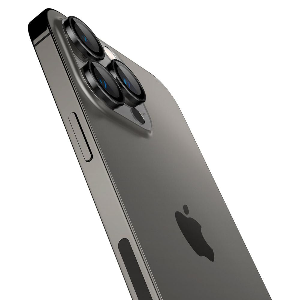 Protecție cameră Spigen Optik.tR EZ Fit Pro pentru iPhone 14 Pro / 15 Pro / 16 Pro / 17 Pro (inclusiv Pro Max) – Negru – imagine 4