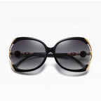 Ochelari de soare oversized polarizați femei, UV400 – Techsuit 1722 – Negru / gri – imagine 12