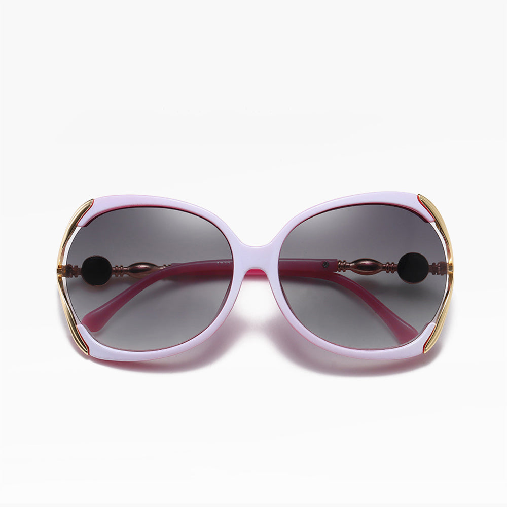 Ochelari de soare oversized polarizați femei, UV400 – Techsuit 1722 – Roz / gri – imagine 4