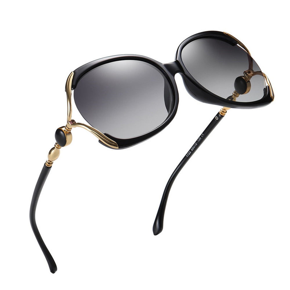 Ochelari de soare oversized polarizați femei, UV400 – Techsuit 1722 – Roz / gri – imagine 10