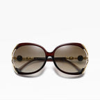 Ochelari de soare oversized polarizați femei, UV400 – Techsuit 1722 – Maro – imagine 1