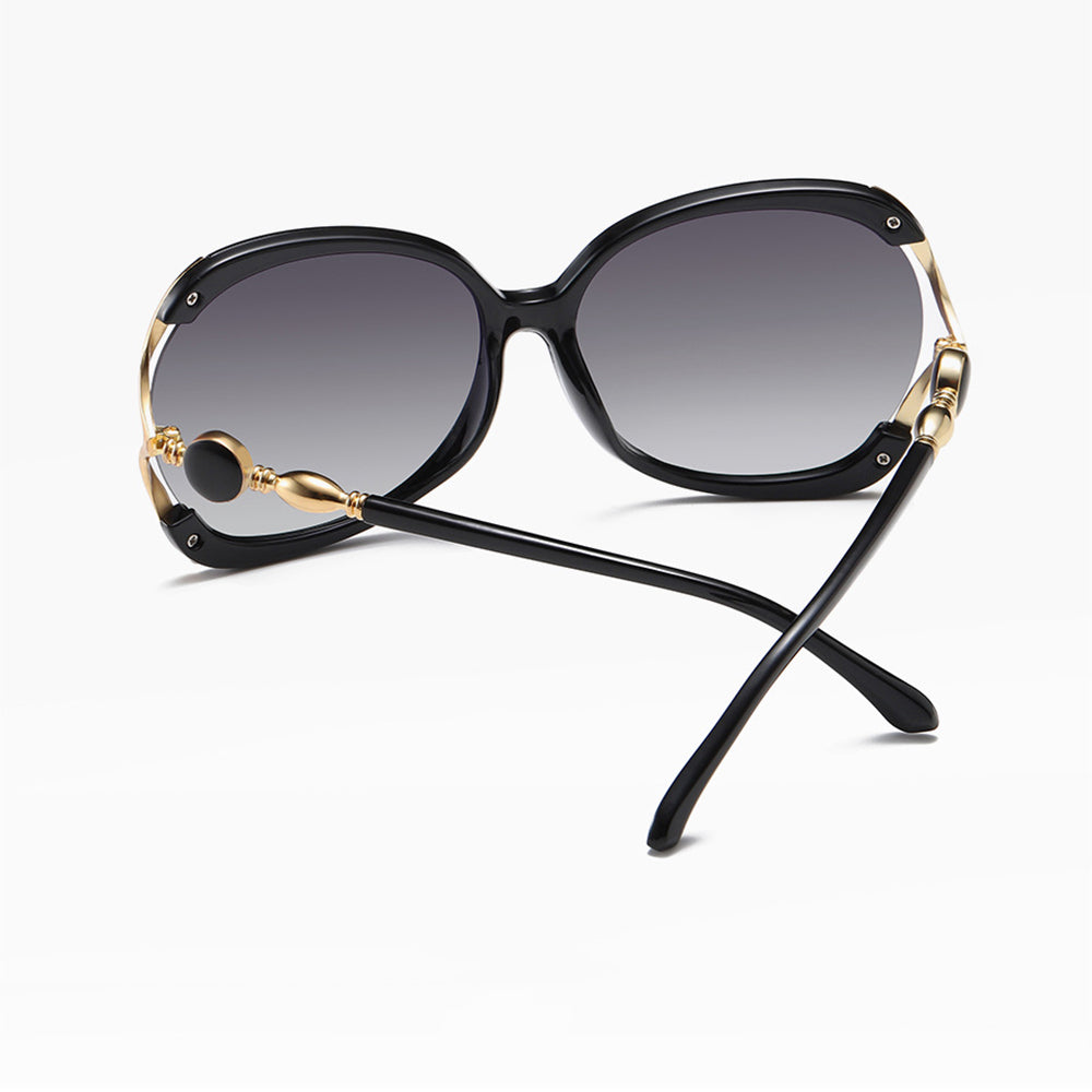 Ochelari de soare oversized polarizați femei, UV400 – Techsuit 1722 – Maro – imagine 3