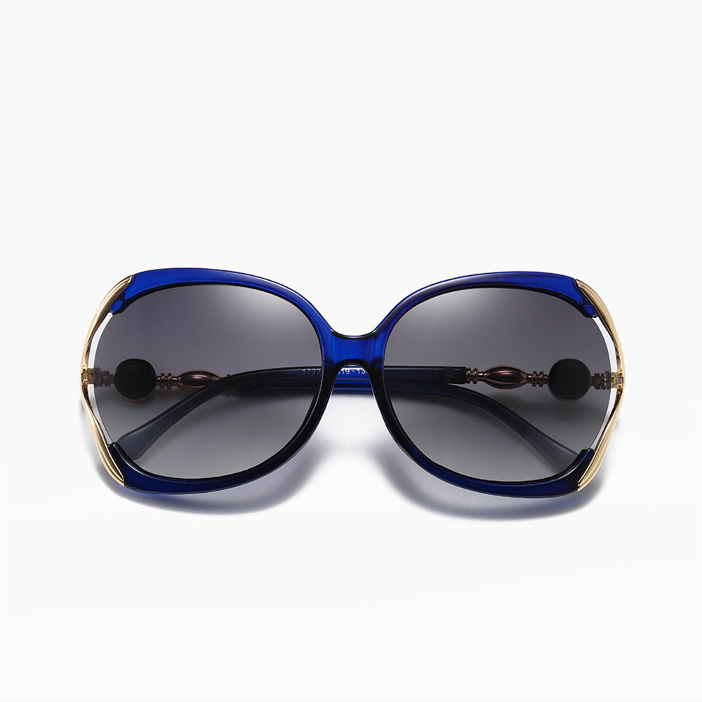 Ochelari de soare oversized polarizați femei, UV400 – Techsuit 1722 – Albastru / gri – imagine 6
