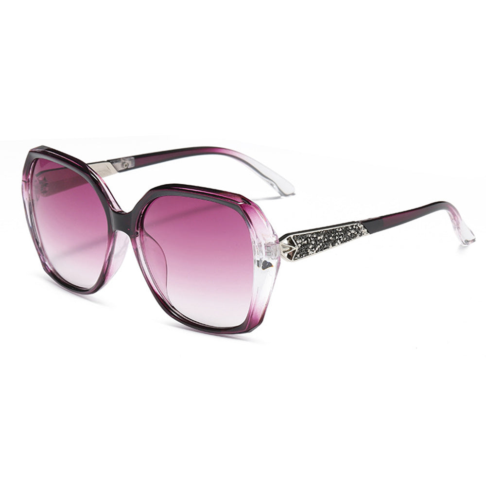 Ochelari de soare oversized polarizați femei, UV – Techsuit 5599 – Mov – imagine 2