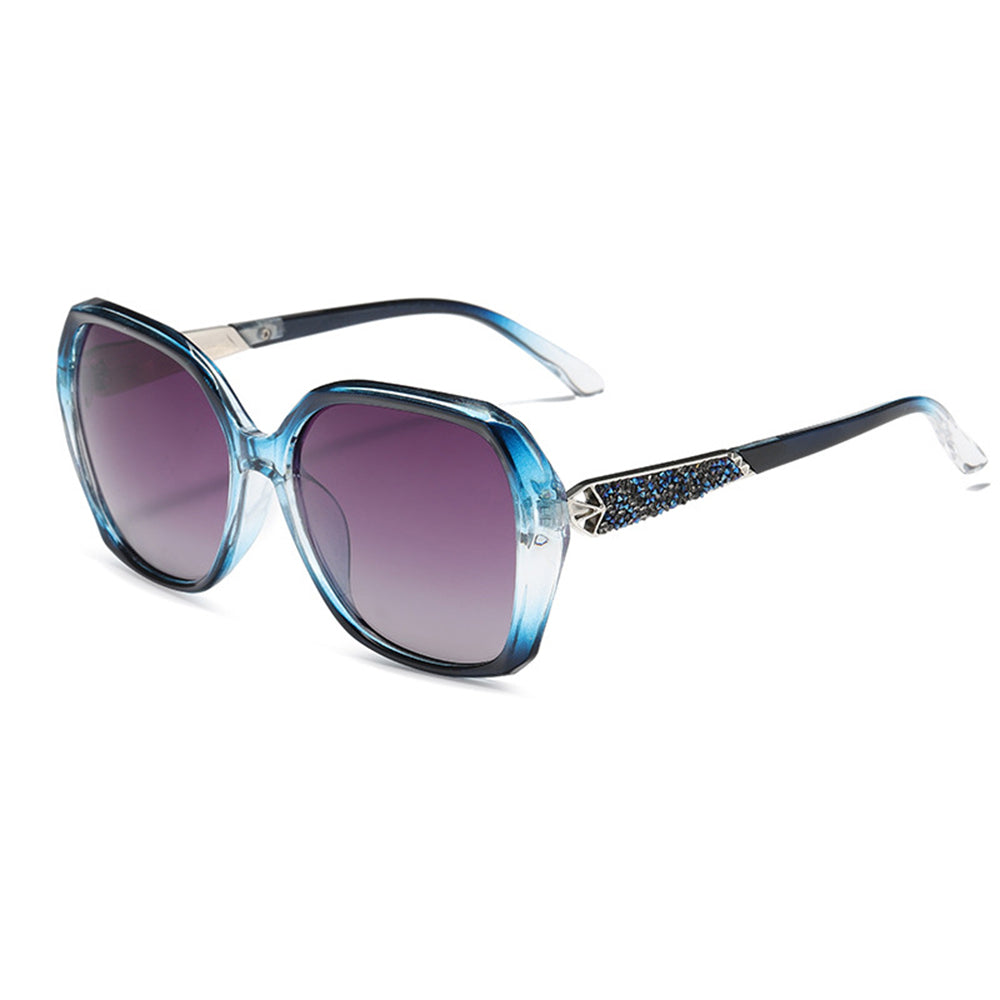 Ochelari de soare oversized polarizați femei, UV – Techsuit 5599 – Albastru / gri – imagine 4