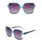 Ochelari de soare oversized polarizați femei, UV – Techsuit 5599 – Albastru / gri – imagine 3