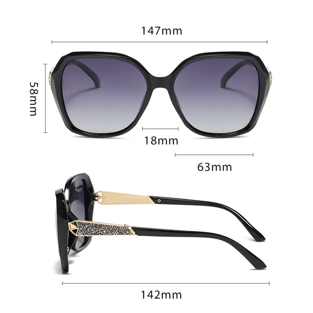 Ochelari de soare oversized polarizați femei, UV – Techsuit 5599 – Roșu – imagine 8