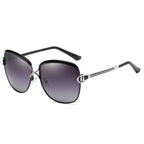 Ochelari de soare oversized polarizați femei, UV – Techsuit 8702 – Negru – imagine 10