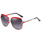 Ochelari de soare oversized polarizați femei, UV – Techsuit 8702 – Roșu – imagine 6