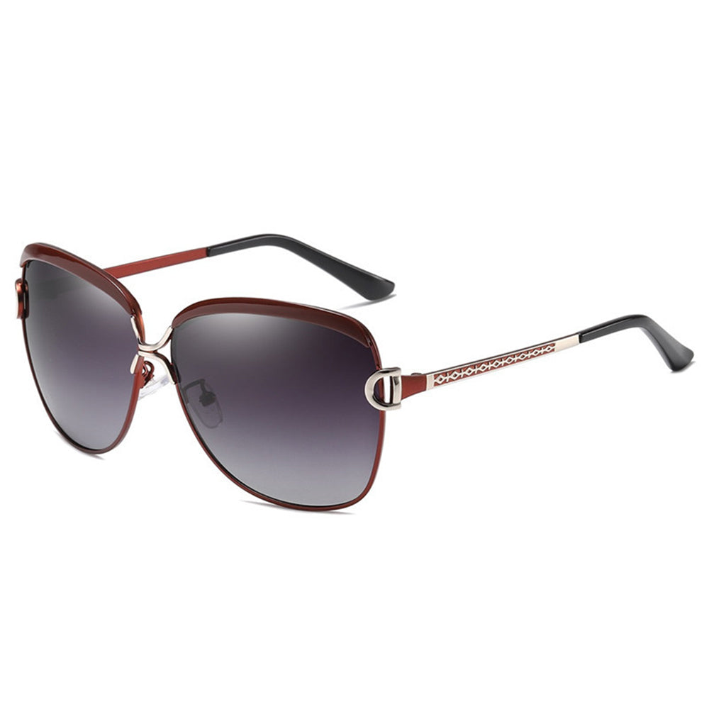 Ochelari de soare oversized polarizați femei, UV – Techsuit 8702 – Ceai – imagine 8
