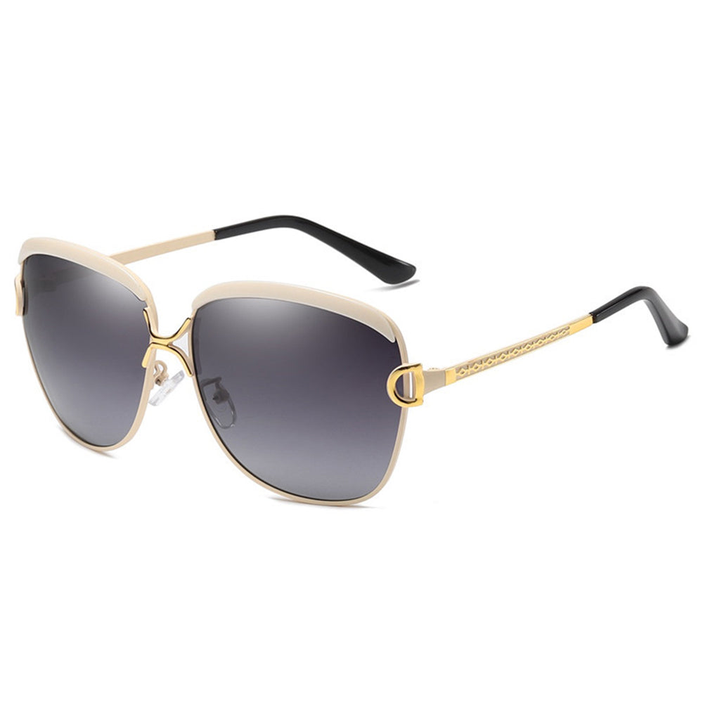 Ochelari de soare oversized polarizați femei, UV – Techsuit 8702 – Galben – imagine 2