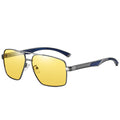 Ochelari de soare aviator polarizați bărbați, ramă aluminiu – Gri metalic / fotocromatic – imagine 2