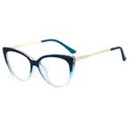 Ochelari lumină albastră femei, cat eye transparent – Techsuit F5018 – Albastru transparent – imagine 6
