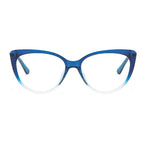 Ochelari lumină albastră femei, cat eye transparent – Techsuit F5018 – Albastru transparent – imagine 8