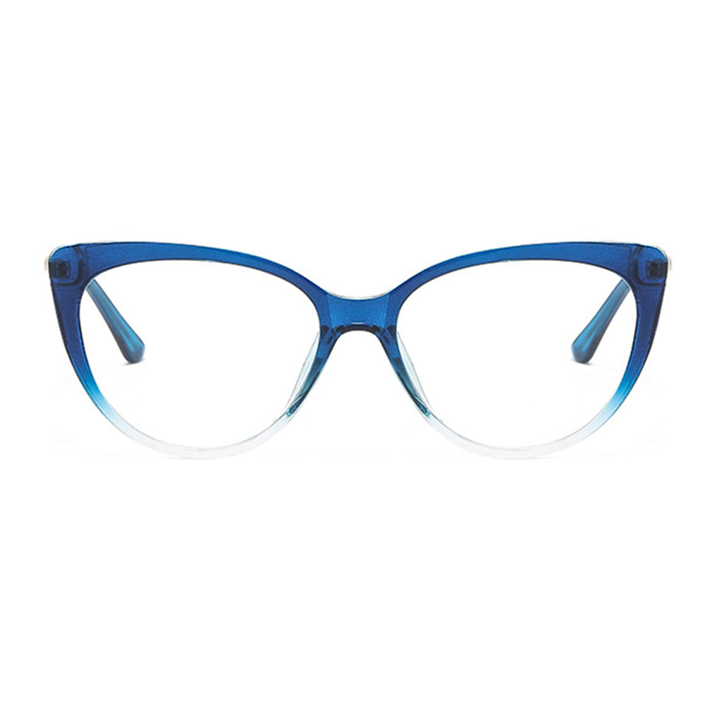 Ochelari lumină albastră femei, cat eye transparent – Techsuit F5018 – Albastru transparent – imagine 8