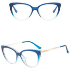 Ochelari lumină albastră femei, cat eye transparent – Techsuit F5018 – Albastru transparent – imagine 9