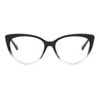 Ochelari lumină albastră femei, cat eye transparent – Techsuit F5018 – Negru / transparent – imagine 3